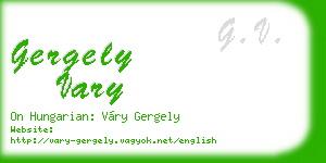 gergely vary business card