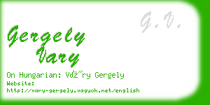 gergely vary business card